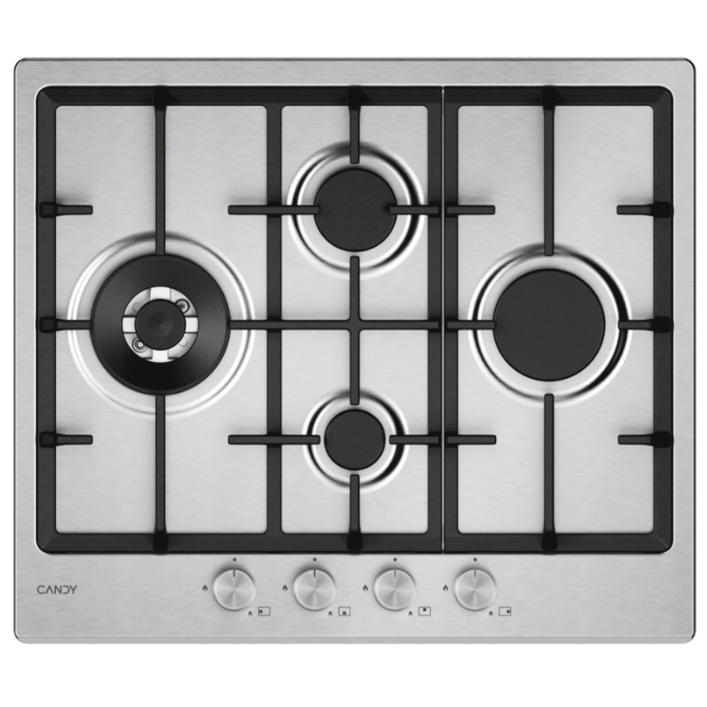foto del prodotto candy chg6d4wtx piano cottura da incasso a gas 4 fornello i acciaio inox