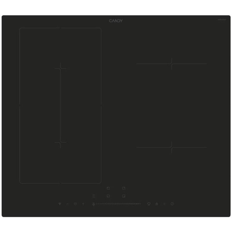 foto del prodotto candy comfort cetps64scwfitt 1. colore del prodotto nero, posizionamento dell apparecchio da incasso, dimensione della larghezza del piano cottura 