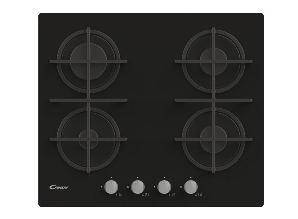 foto del prodotto candy cvg6b nero da incasso 59 cm gas 4 fornello i 