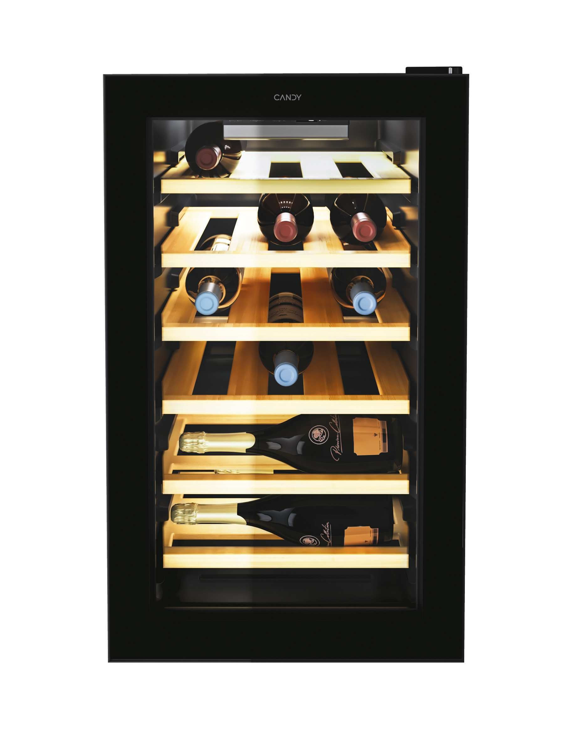foto del prodotto candy cwc 021 elsp nf cantinetta vino con compressore libera installazione nero 21 bottiglia bottiglie