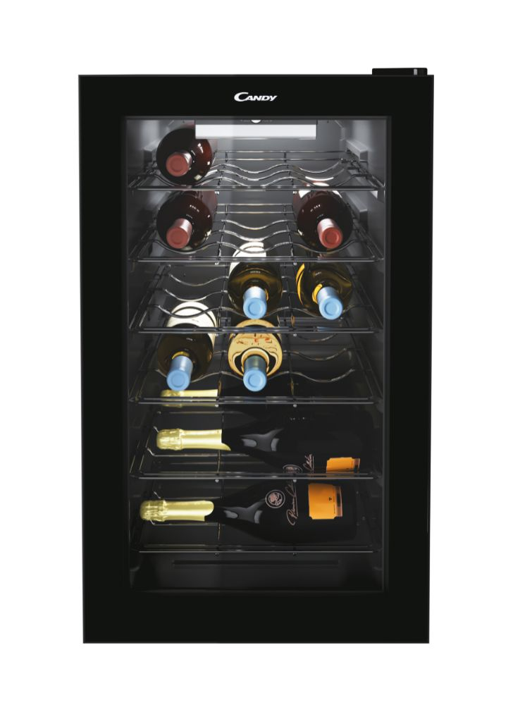 foto del prodotto candy cwc 021 m nf cantinetta vino con compressore libera installazione nero 21 bottiglia bottiglie