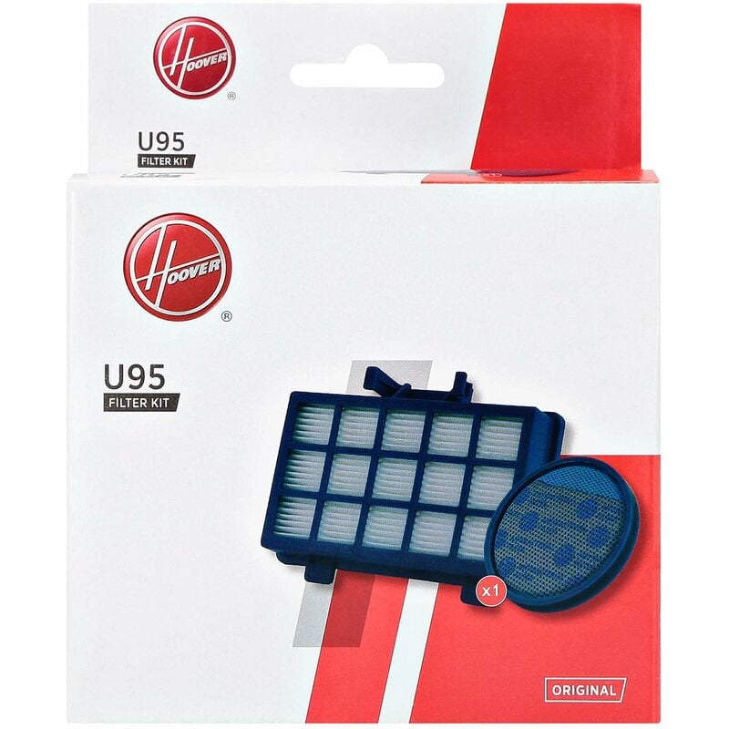 foto del prodotto candy hoover u95 kit filtro pre motore e in uscita, extra filtrante, originale, compatibile con aspirapolvere a traino h power 700