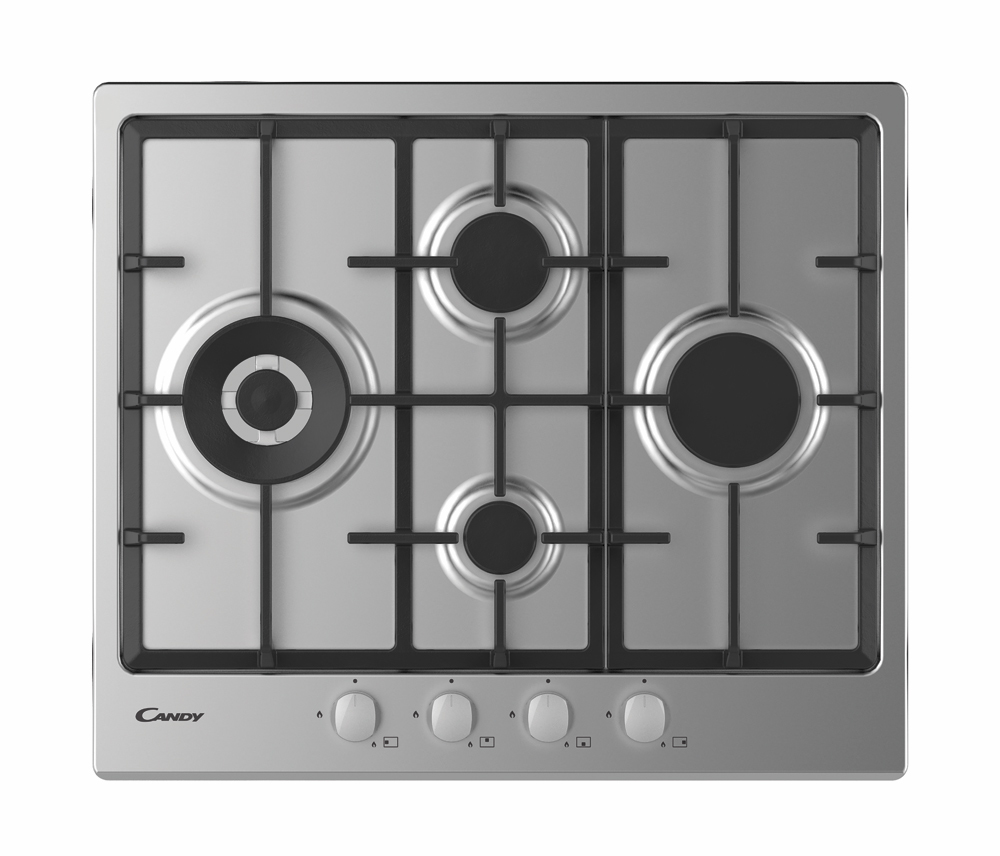 foto del prodotto candy idea chg6d4wx acciaio inox da incasso 60 cm gas 4 fornello i 