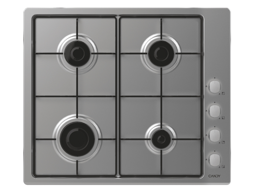 foto del prodotto candy idea chw6lx acciaio inox da incasso 60 cm gas 4 fornello i 