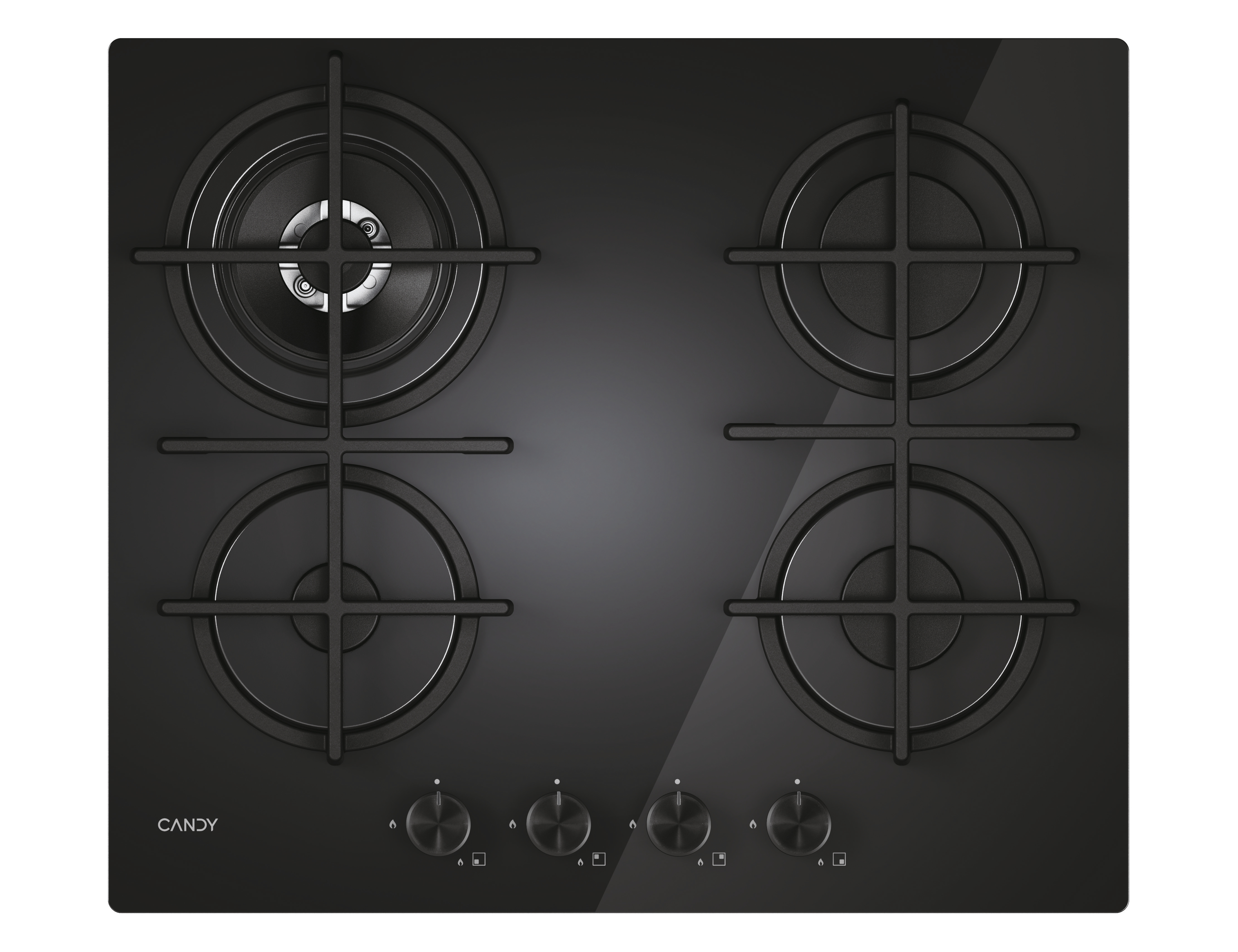 foto del prodotto candy moderna cvg6br4wtb nero da incasso 60 cm gas 4 fornello i 