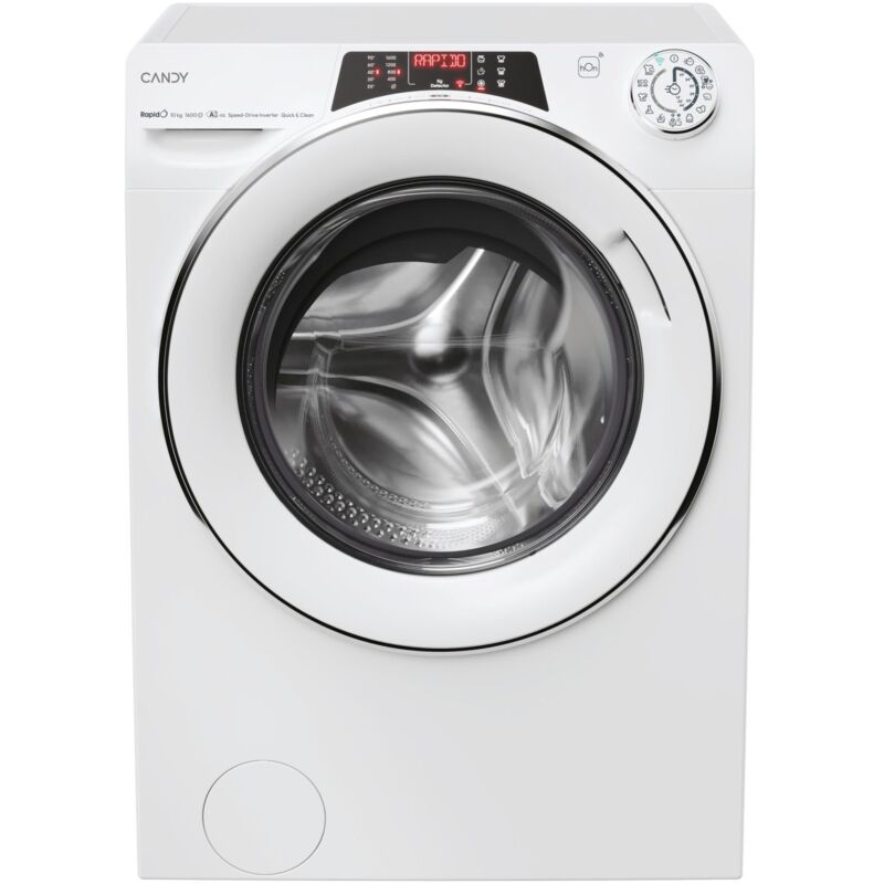 foto del prodotto candy rapidó eco, lavatrice standard 10 kg, classe a-15%, 1600 giri, bianco, ro 6106dwmc7/1-s. tipo di carica: caricamento frontale. capacità cestello: 10 kg, classe di efficienza... - ro6106dwmc7/1-s