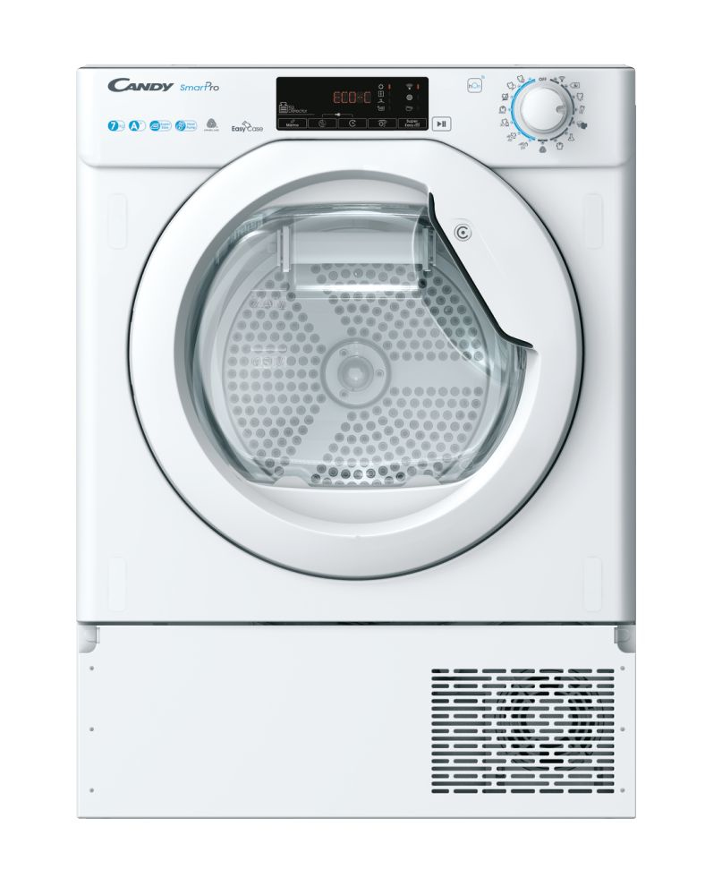 foto del prodotto candy smart pro bctd h7a1te s asciugatrice da incasso caricamento frontale 7 kg a bianco
