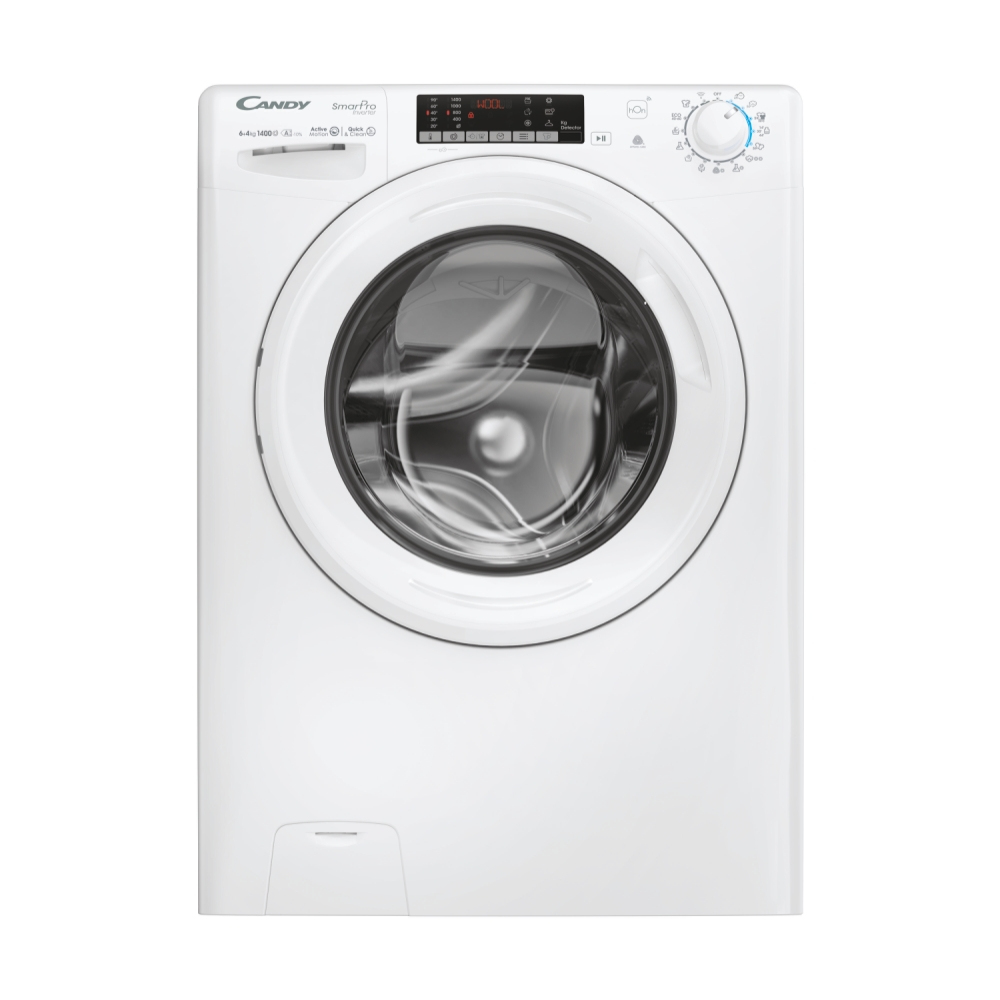 foto del prodotto candy smart pro cow 4644twm6 1 s lavasciuga 6 4kg slim caricamento frontale bianco a e