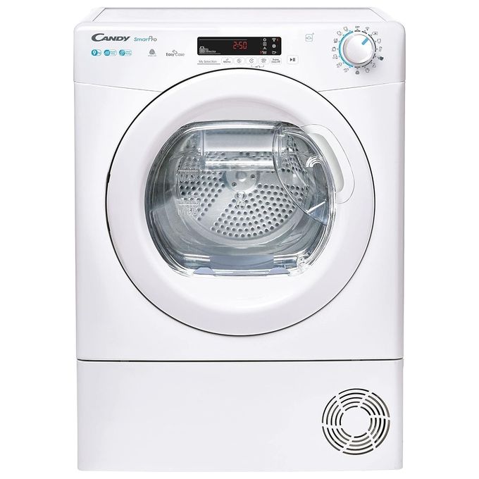 foto del prodotto candy smart pro csoe h9a2de s asciugatrice a pompa di calore 9kg classe a con controllo remoto programma lana bianco 596x607x850 mm
