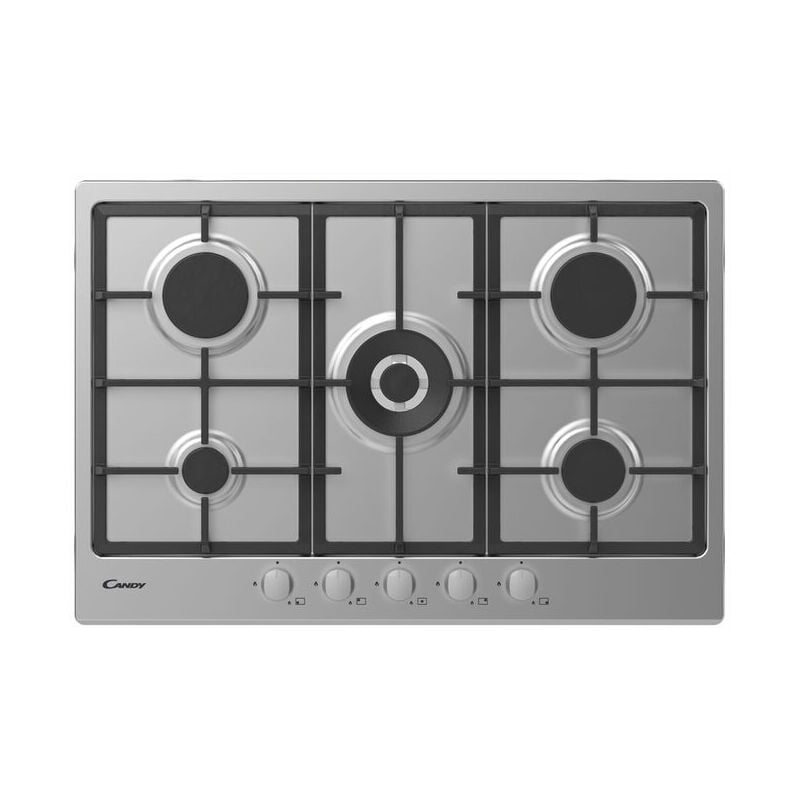 foto del prodotto candy timeless chg74wx acciaio inossidabile da incasso 74.5 cm gas 5 fornello i 