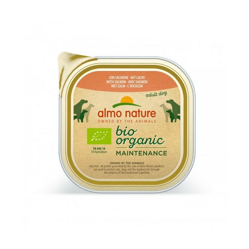 foto del prodotto cane bio pat salmone 100gr almo nature