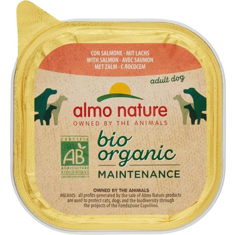 foto del prodotto cane bio patè salmone 300gr - almo nature