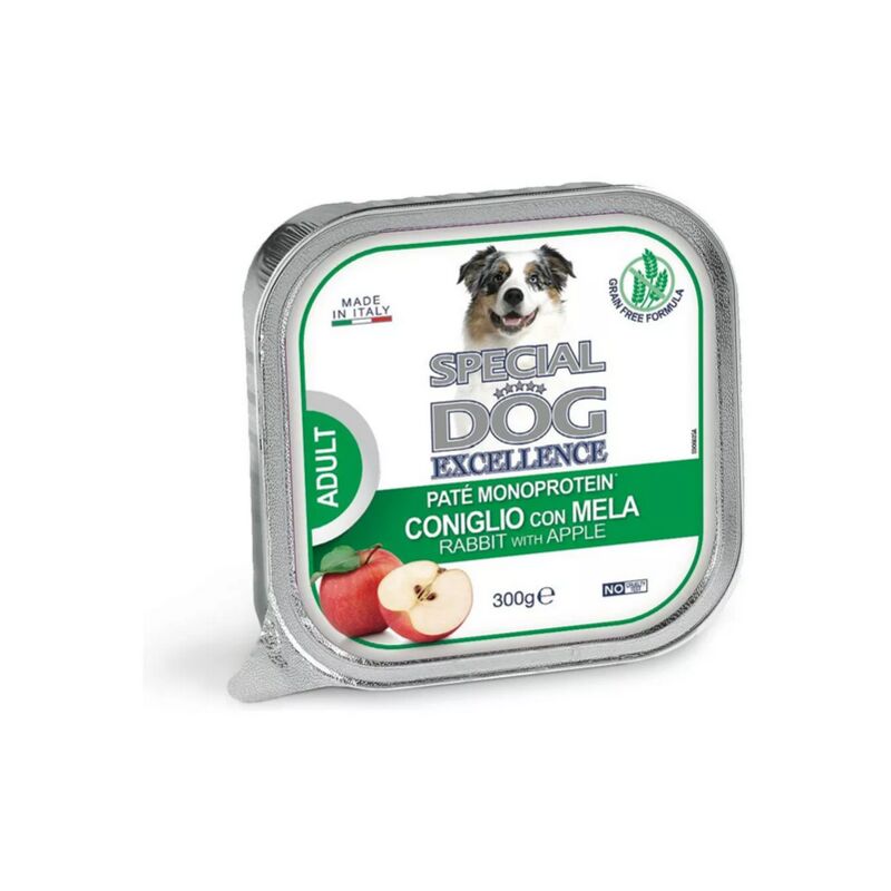 foto del prodotto cane coniglio e mela special fruits monge size 300 gr