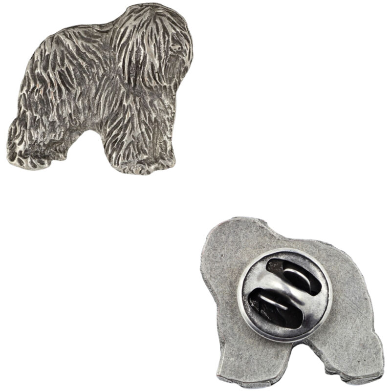 foto del prodotto cane da pastore polacco di pianura, pon spilla per cani placcata in argento, spilla elegante, decorazione per bavero giacca di art dog