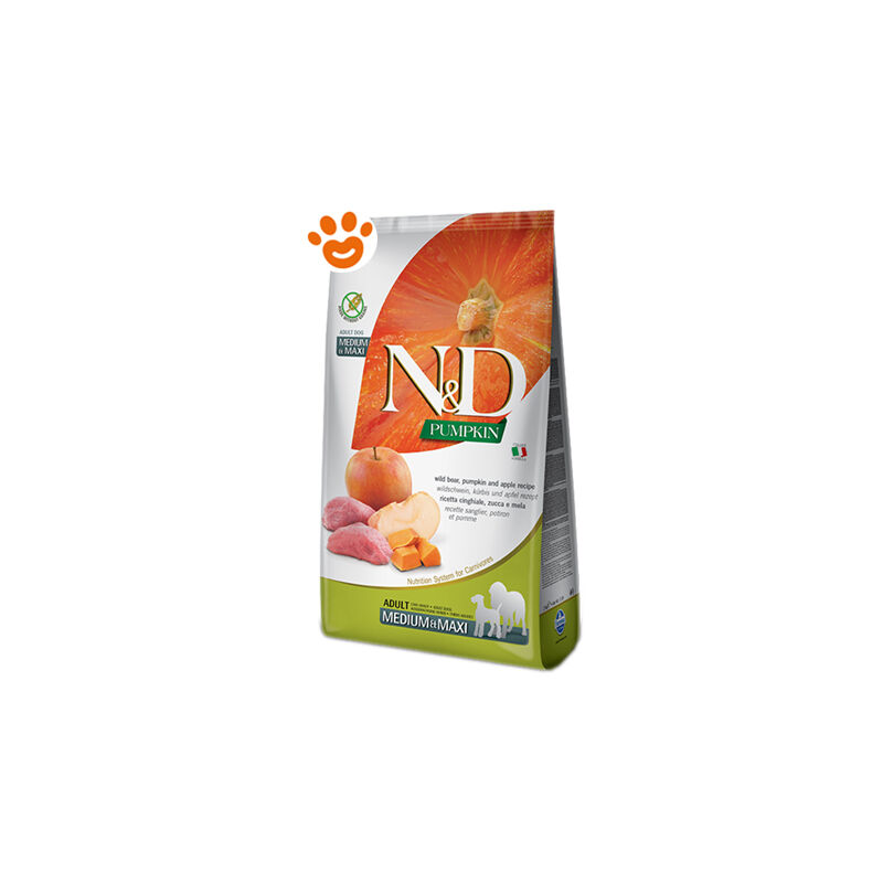 foto del prodotto cane n&amp;d pumpkin medium e maxi 2,5 kg cinghiale e mela - farmina