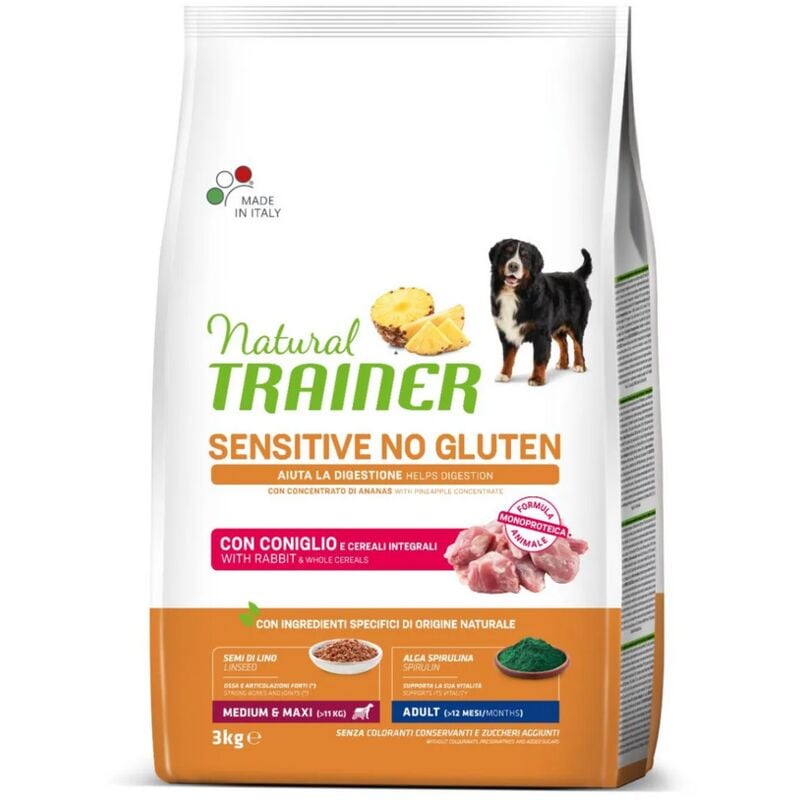 foto del prodotto cane natural trainer sensitive adult medium maxi 3kg coniglio no gluten