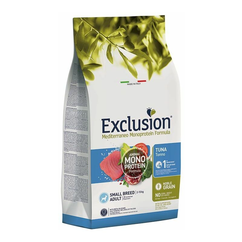 foto del prodotto cane small adult mediterraneo noble grain 500gr tonno exclusion