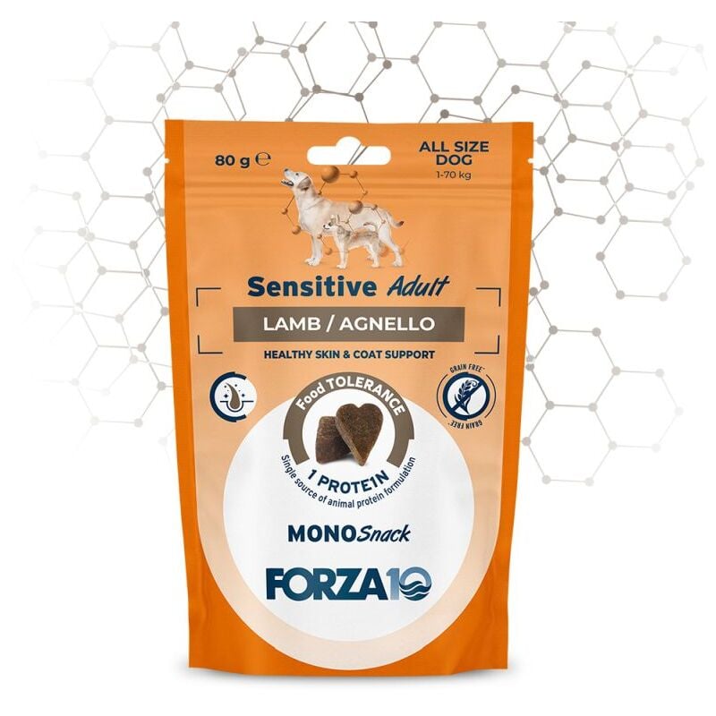foto del prodotto cane snack training 80gr adult sensitive agnello forza10