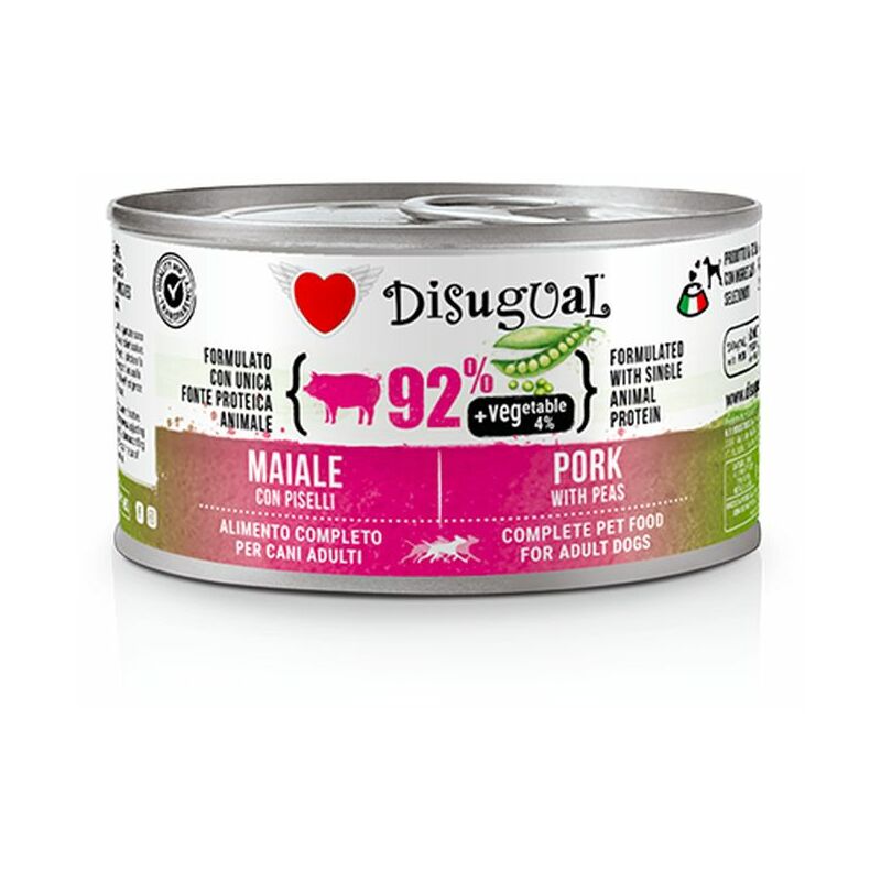 foto del prodotto cane vegetable monoproteico 150gr maiale e piselli disugual