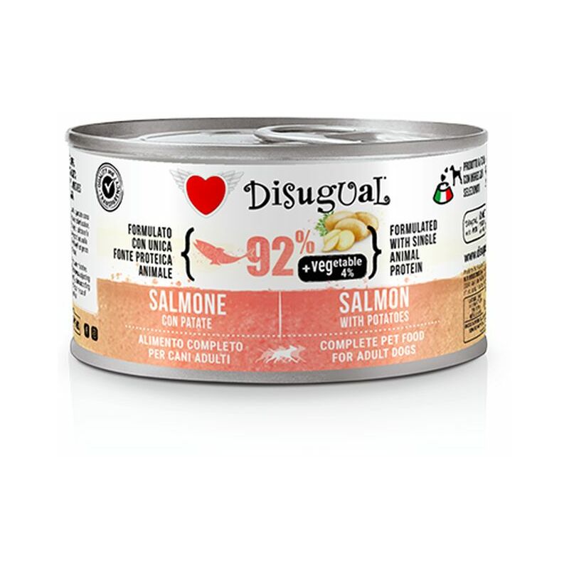 foto del prodotto cane vegetable monoproteico 150gr salmone e patate disugual