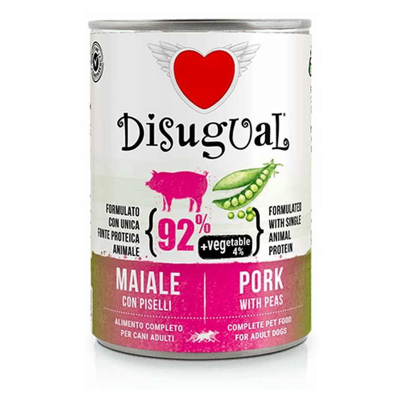 foto del prodotto cane vegetable monoproteico 400gr maiale e piselli disugual