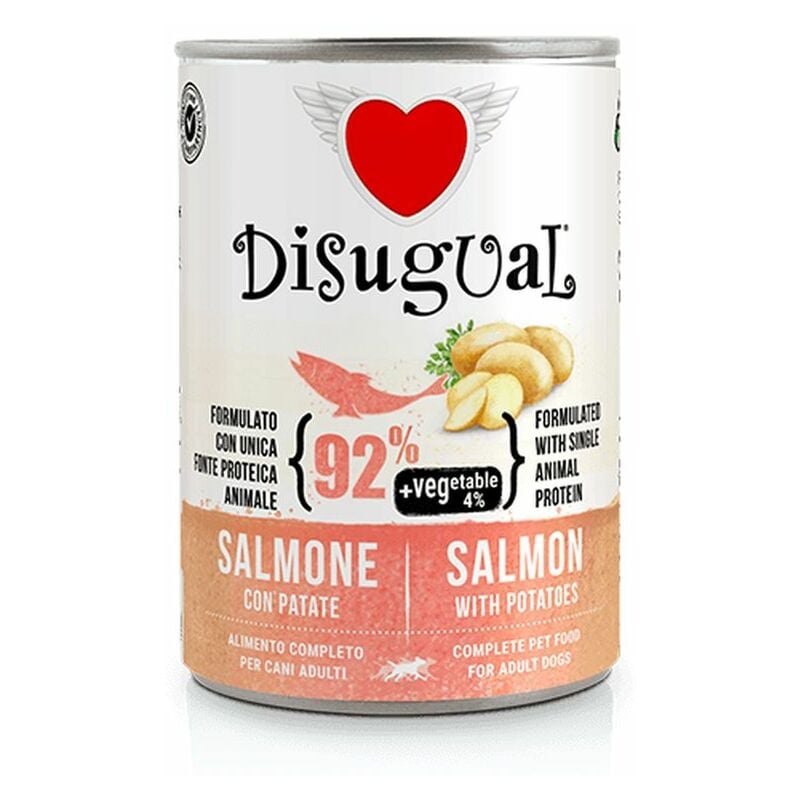 foto del prodotto cane vegetable monoproteico 400gr salmone e patate disugual