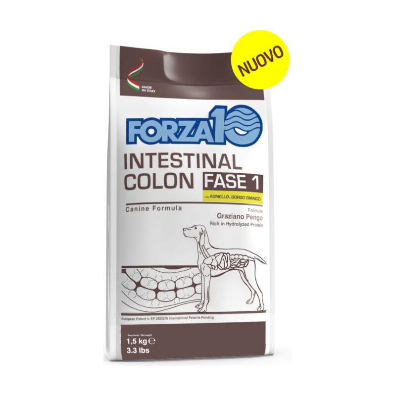 foto del prodotto cane veterinary intestinal colon fase 1 1,5 kg agnello e sorgo bianco forza10