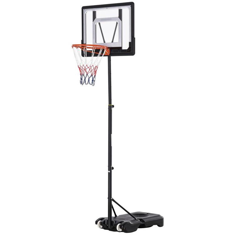 foto del prodotto canestro basket altezza regolabile 160 210 cm in acciaio e base con ruote
