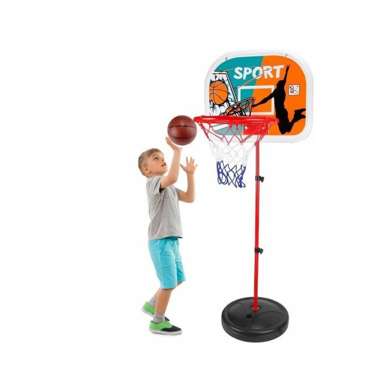 foto del prodotto canestro basket altezza regolabile con tabellone e palla bambini medium 94938
