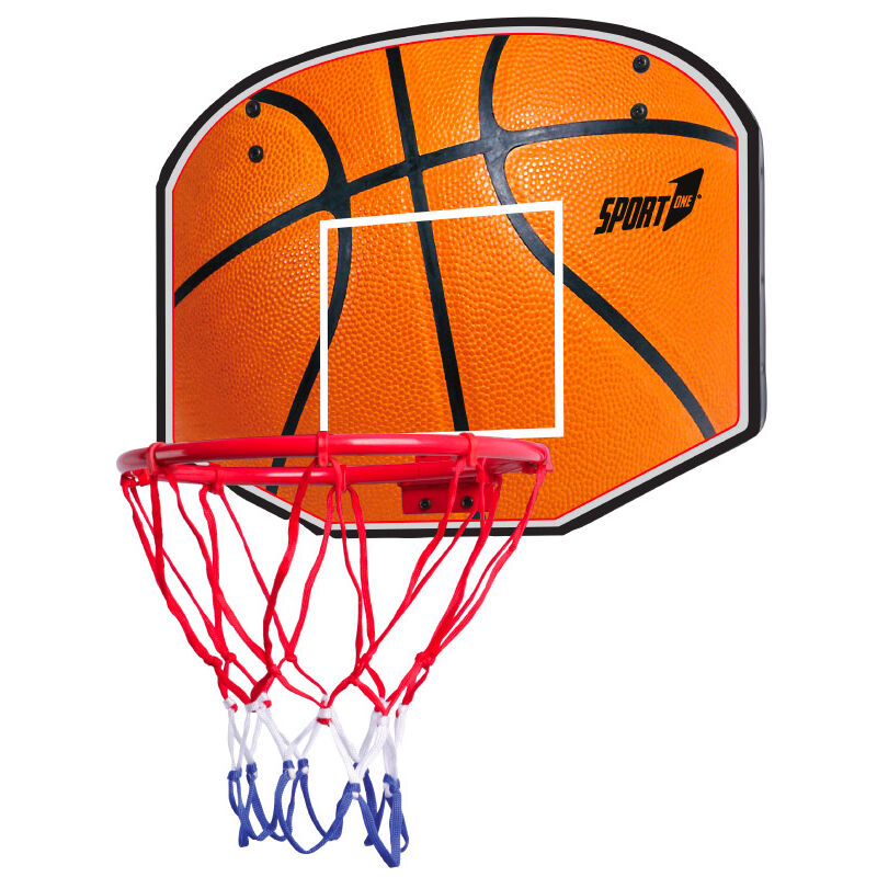 foto del prodotto canestro da basket 28 cm in mdf play arancione