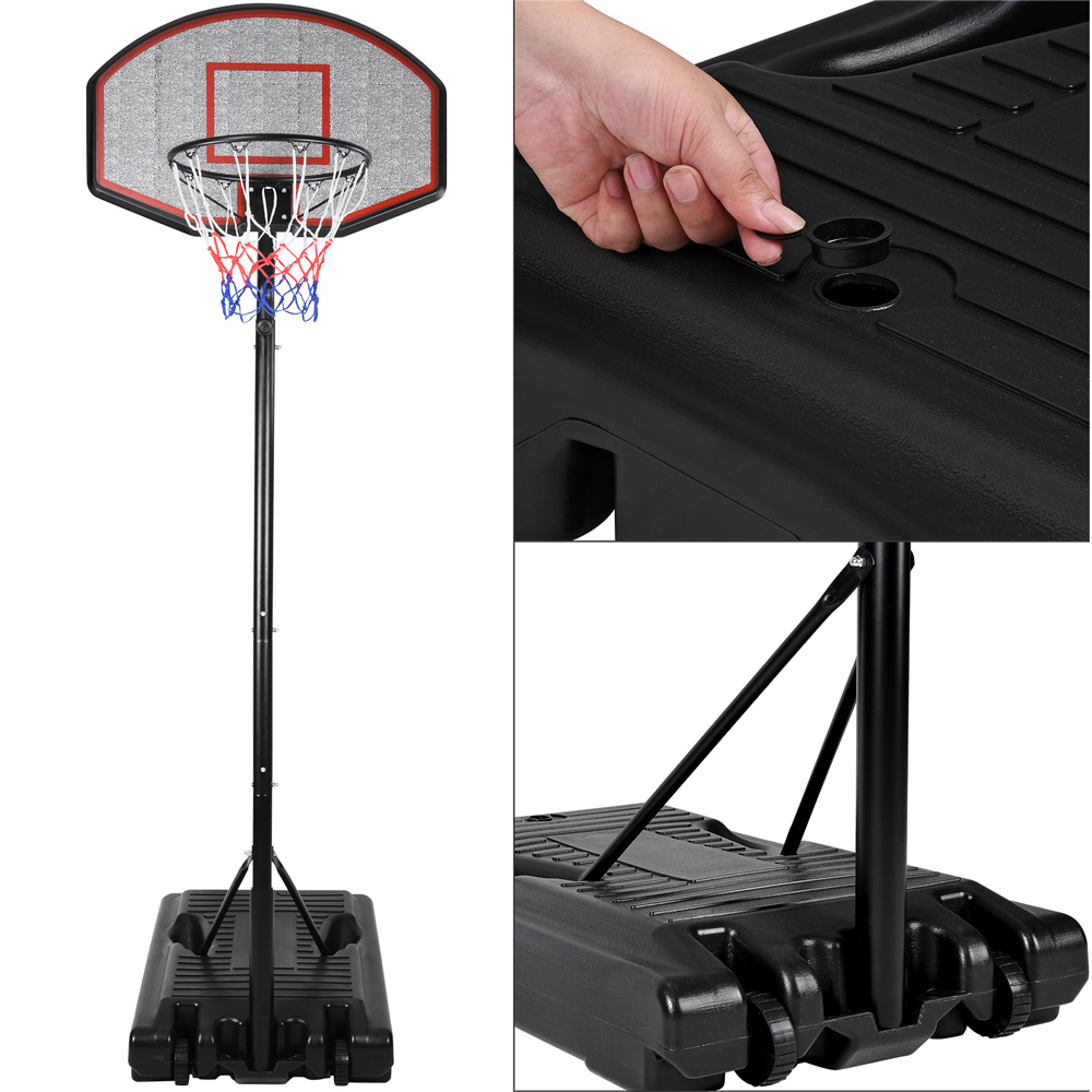 foto del prodotto canestro da basket altezza regolabile e ruote 205 310cm