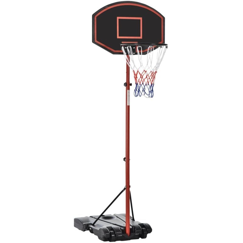 foto del prodotto canestro da basket da esterno con supporto e altezza regolabile in acciaio