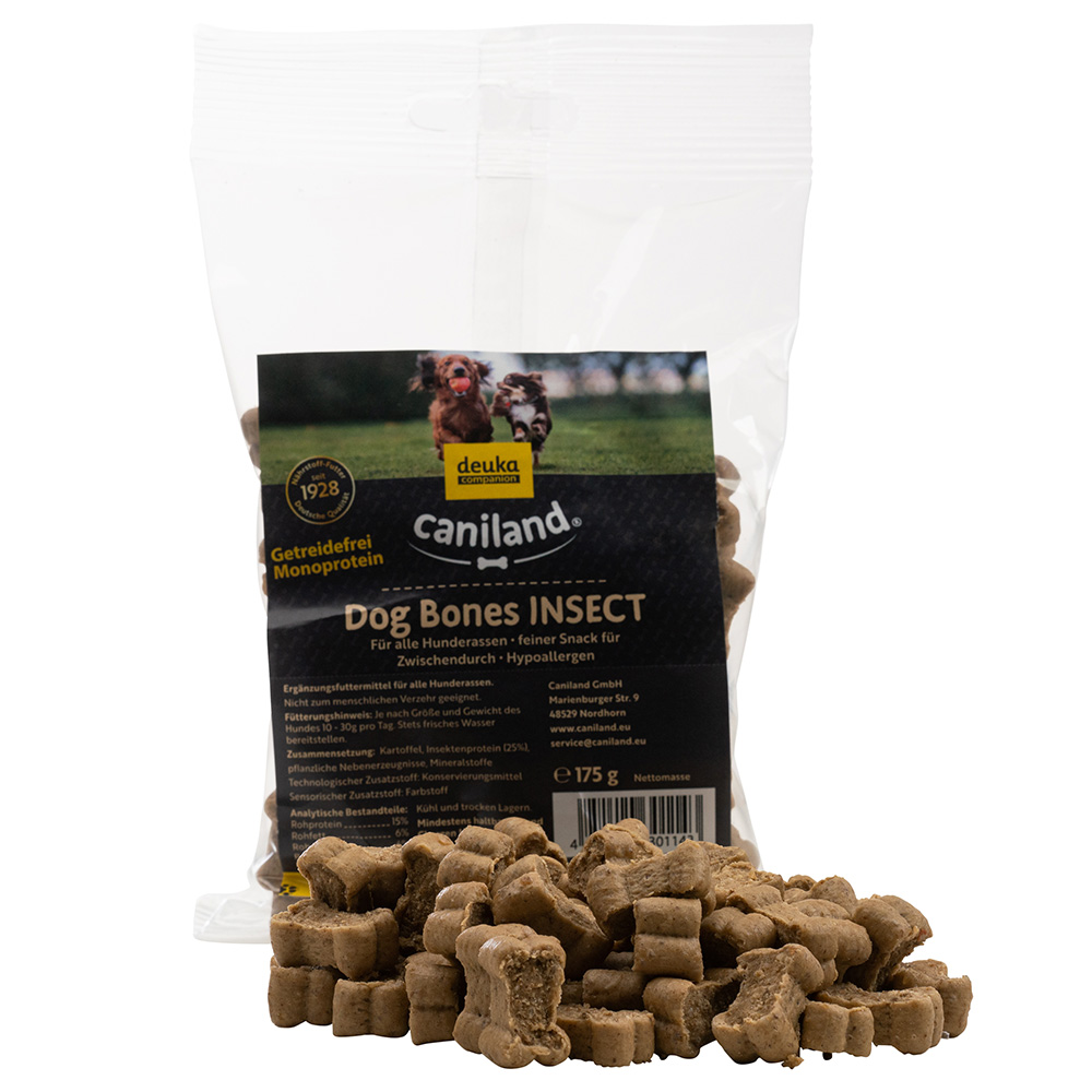 foto del prodotto caniland dog bones insect - set 3 x 175 g
