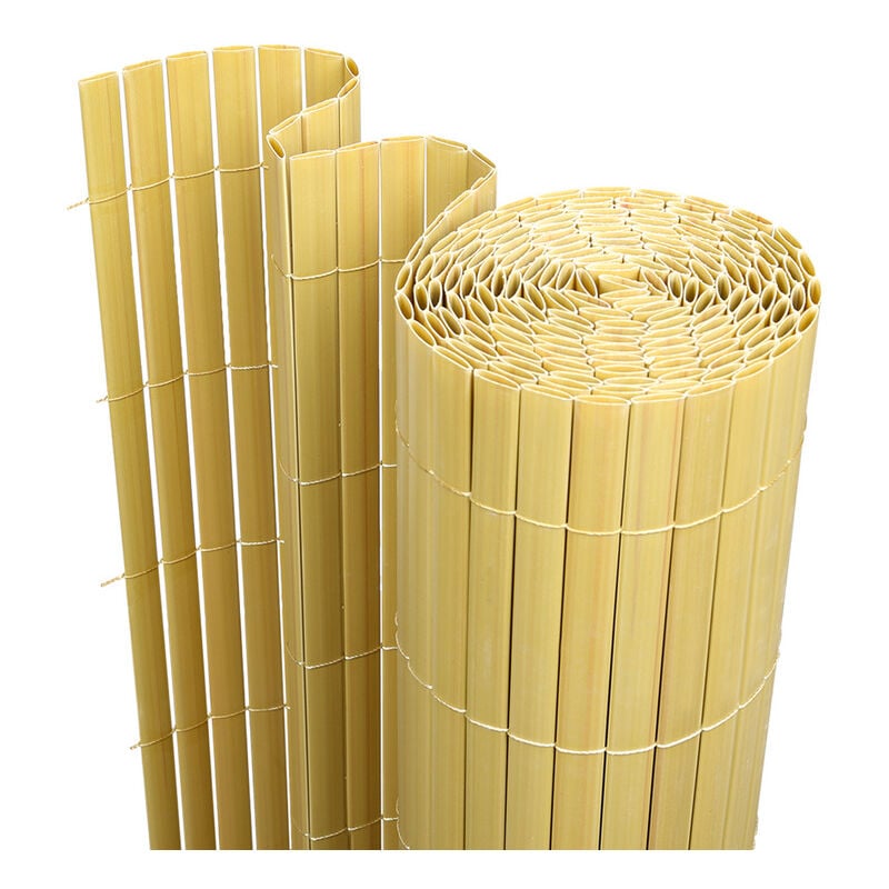 foto del prodotto canisse in pvc, schermo da giardino, piscine, recinzione in pvc resistente ai raggi uv bamb 80 x 500cm swanew