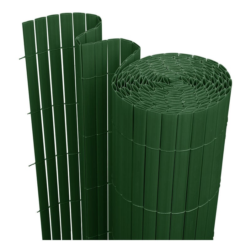 foto del prodotto canisse in pvc, schermo da giardino, piscine, recinzione in pvc resistente ai raggi uv verde 90 x 300cm swanew
