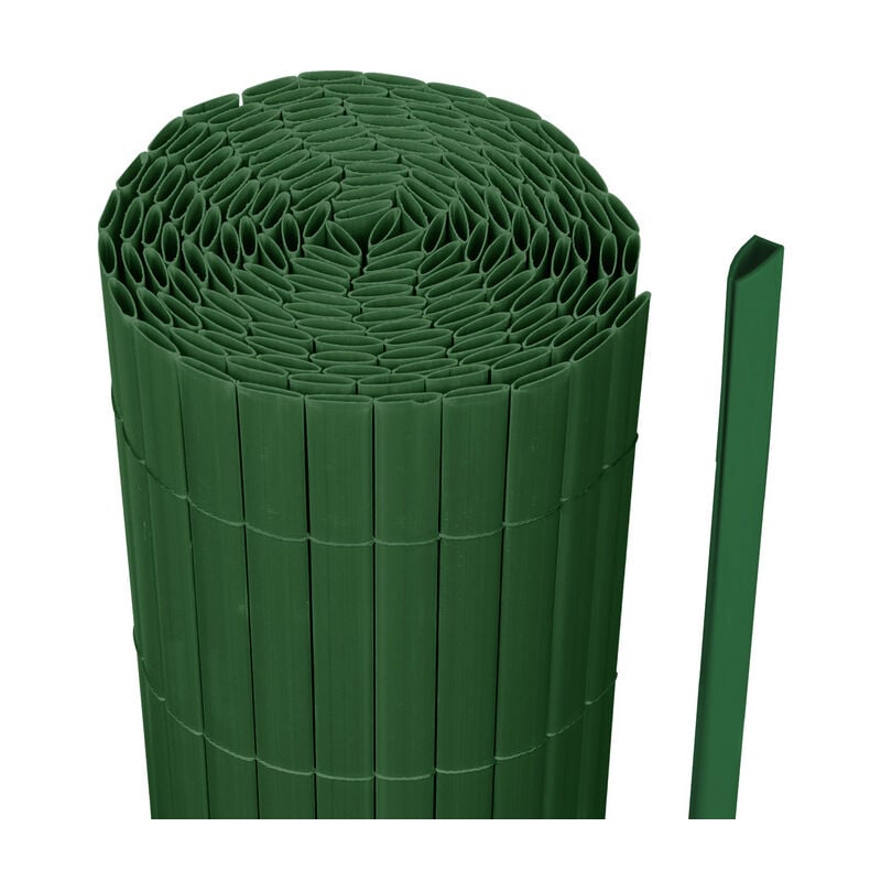 foto del prodotto canisse in pvc, schermo da giardino, piscine, recinzione in pvc resistente ai raggi uv verde 90 x 500cm swanew