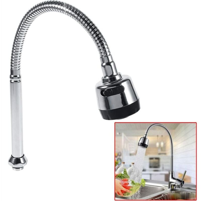 foto del prodotto canna di ricambio flessibile per rubinetto con doppia funzione doccetta lavello trade shop traesio