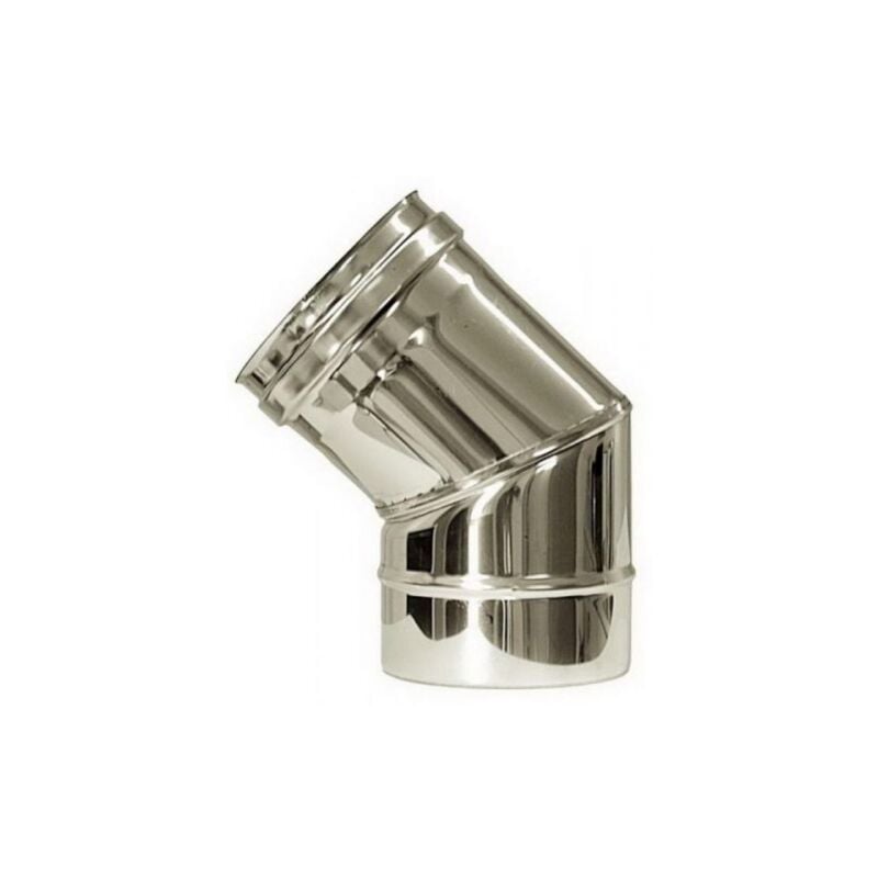 foto del prodotto canna fumaria parete doppia coibentata aria inox dn 080 100 curva 45