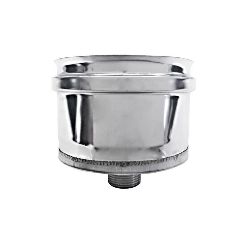 foto del prodotto canna fumaria parete doppia coibentata aria inox dn 080 100 tappo condensa