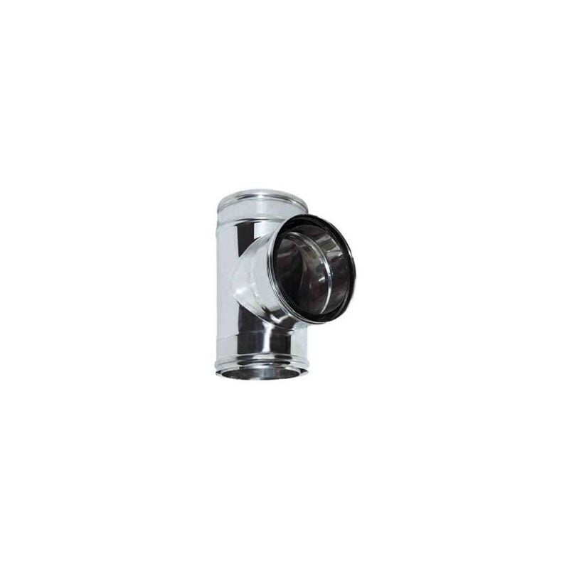 foto del prodotto canna fumaria parete doppia coibentata aria inox dn 100 120 raccordo t 90