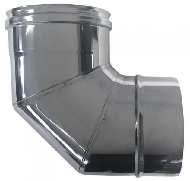 foto del prodotto canna fumaria parete doppia coibentata inox curva 90 dn 250 300