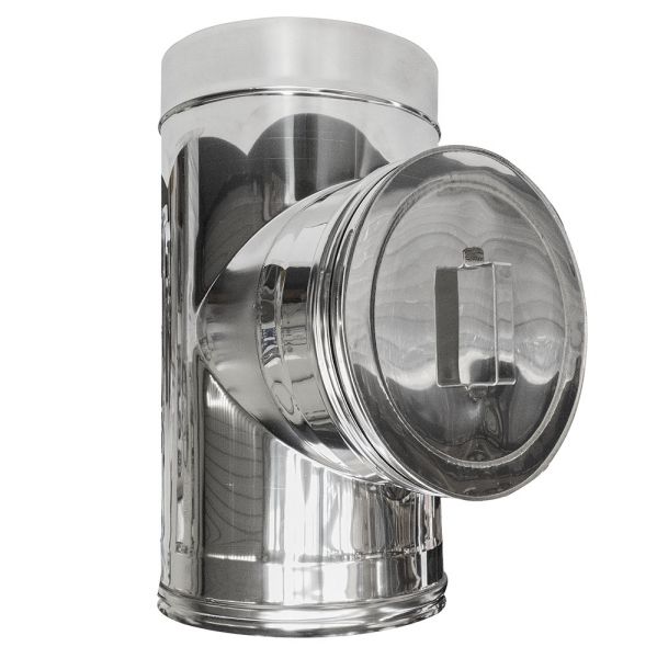 foto del prodotto canna fumaria parete doppia coibentata inox elemento ispezione dn 250 300