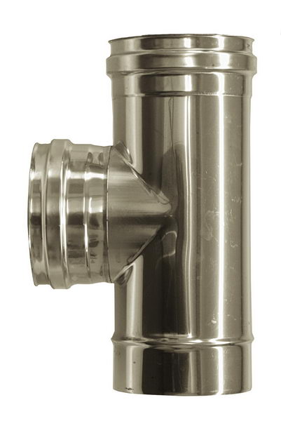 foto del prodotto canna fumaria parete doppia coibentata inox raccordo t 90 dn 250 300