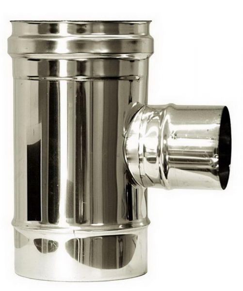 foto del prodotto canna fumaria parete doppia coibentata inox raccordo t 90 ridotto 80 dn 150 200
