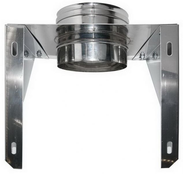 foto del prodotto canna fumaria parete doppia coibentata inox supporto murale aperto dn 150 200