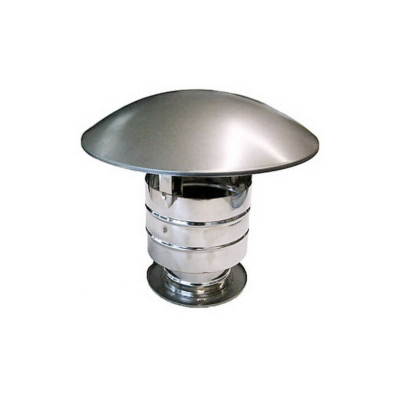 foto del prodotto canna fumaria parete doppia coibentata inox terminale cappello cinese antivento dn 300 350