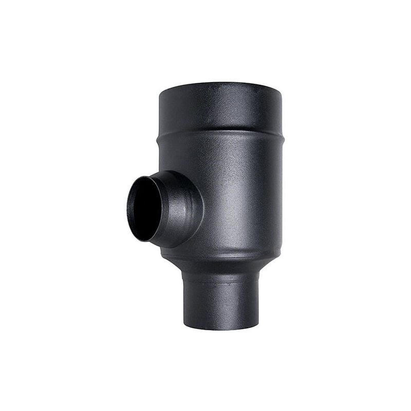 foto del prodotto canna fumaria tubo coassiale elemento sdoppiatore nero d. 80 125 ce in acciaio 316 per stufa pellet made in italy uni 1856 2