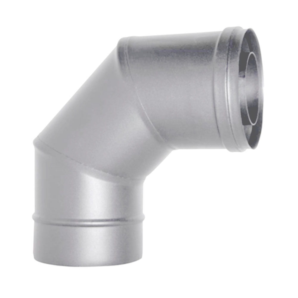 foto del prodotto canna fumaria tubo coassiale inox curva 90 d. 80 125 inox ce stufa pellet made in italy