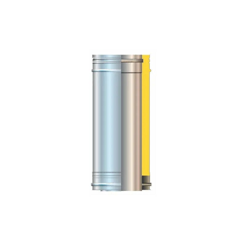 foto del prodotto canna fumaria tubo inox doppia parete 130 80 50 cm cordivari