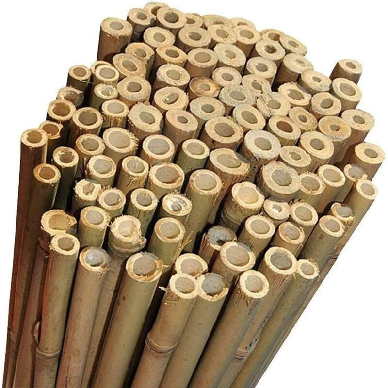 foto del prodotto canne di bamb naturali aste 210 cm, 5 pezzi, per sostegni tutore piante alberi ortaggi orto pali arredamento